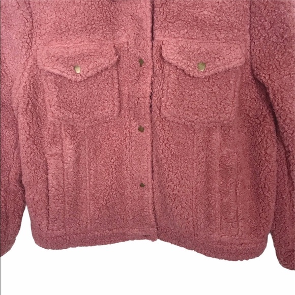 Lou & Grey Warm & Fuzzy Pink Teddy Jacket - Picture 5 of 9